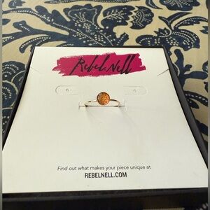 Rebel Nell “Julia” Gold Plated Ring with Graffiti from Detroit, MI size 8